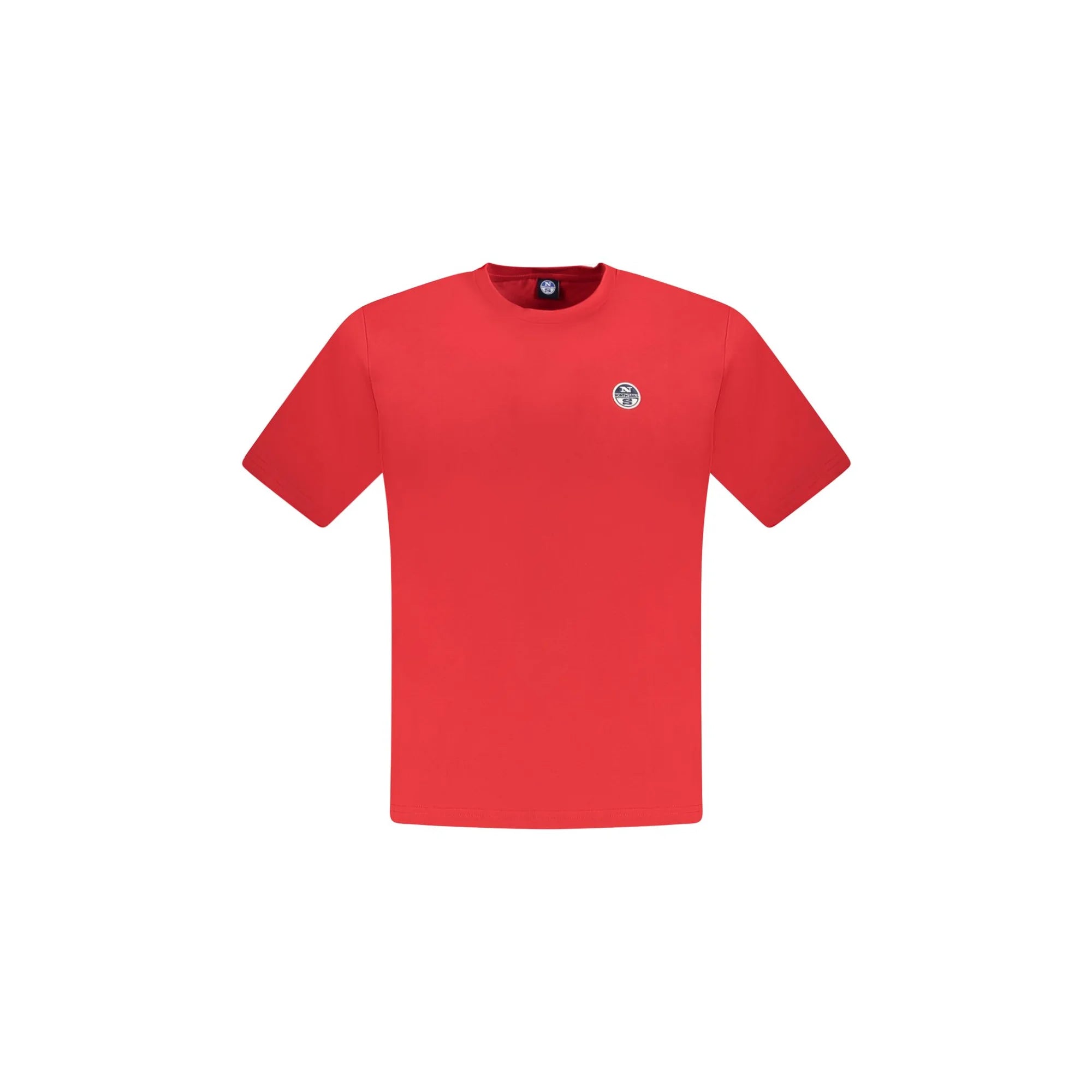North Sails T-Shirt Uomo Rossa Girocollo Cotone Logo Rosso - foto prodotto